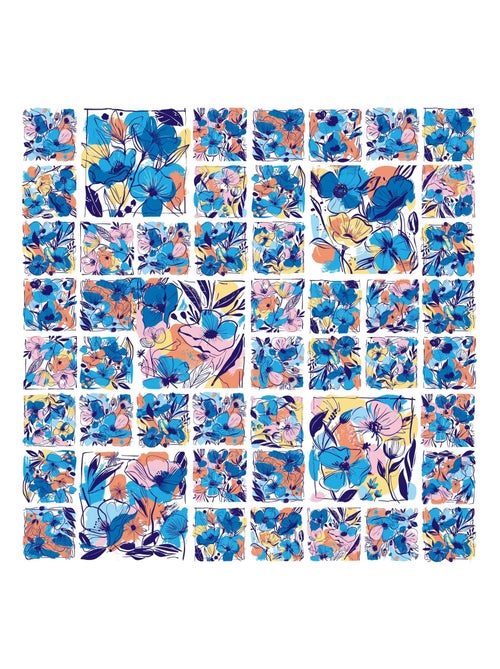 Carré de soie Prémium DamiFlor - 65 x 65 cm - Kiabi