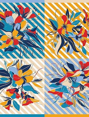 Carré de Soie Prémium Diagram - 65 x 65 cm