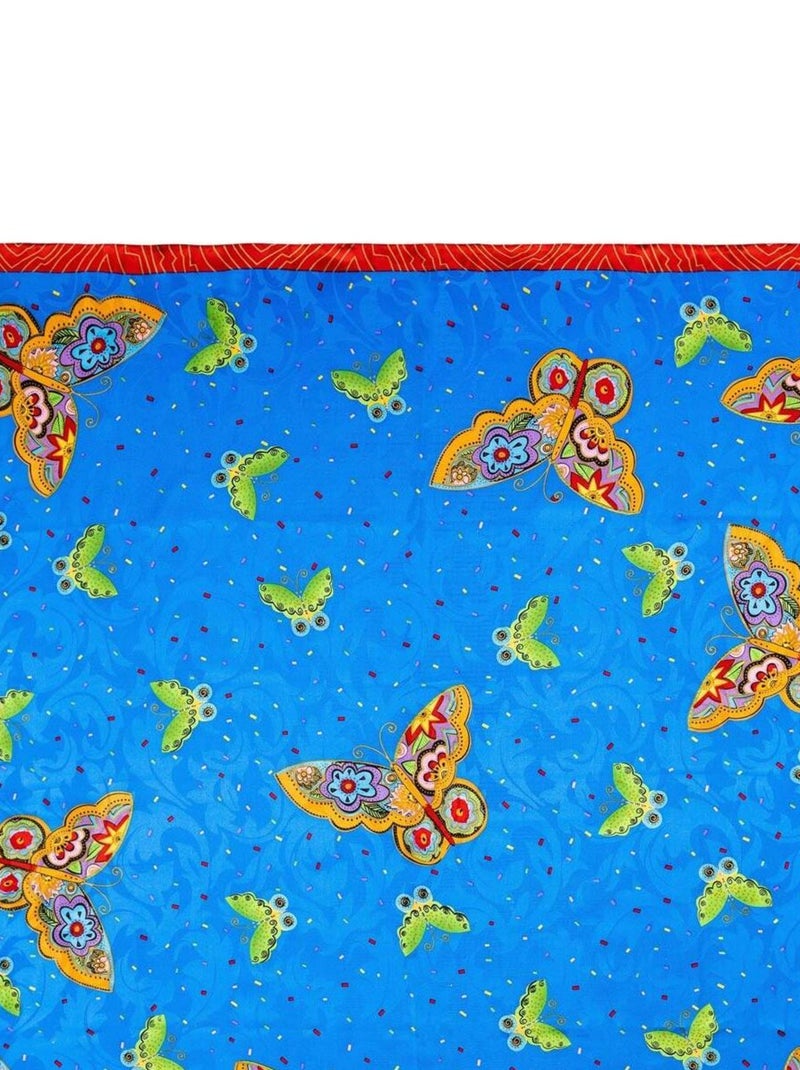 Carré de soie Premium Envol Bleu roi - Kiabi