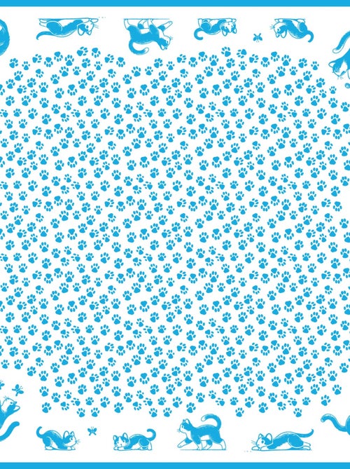 Carré de Soie Prémium Funny Cats - 65 x 65 cm - Kiabi