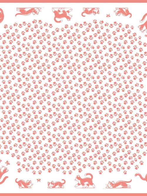 Carré de Soie Prémium Funny Cats - 65 x 65 cm - Kiabi