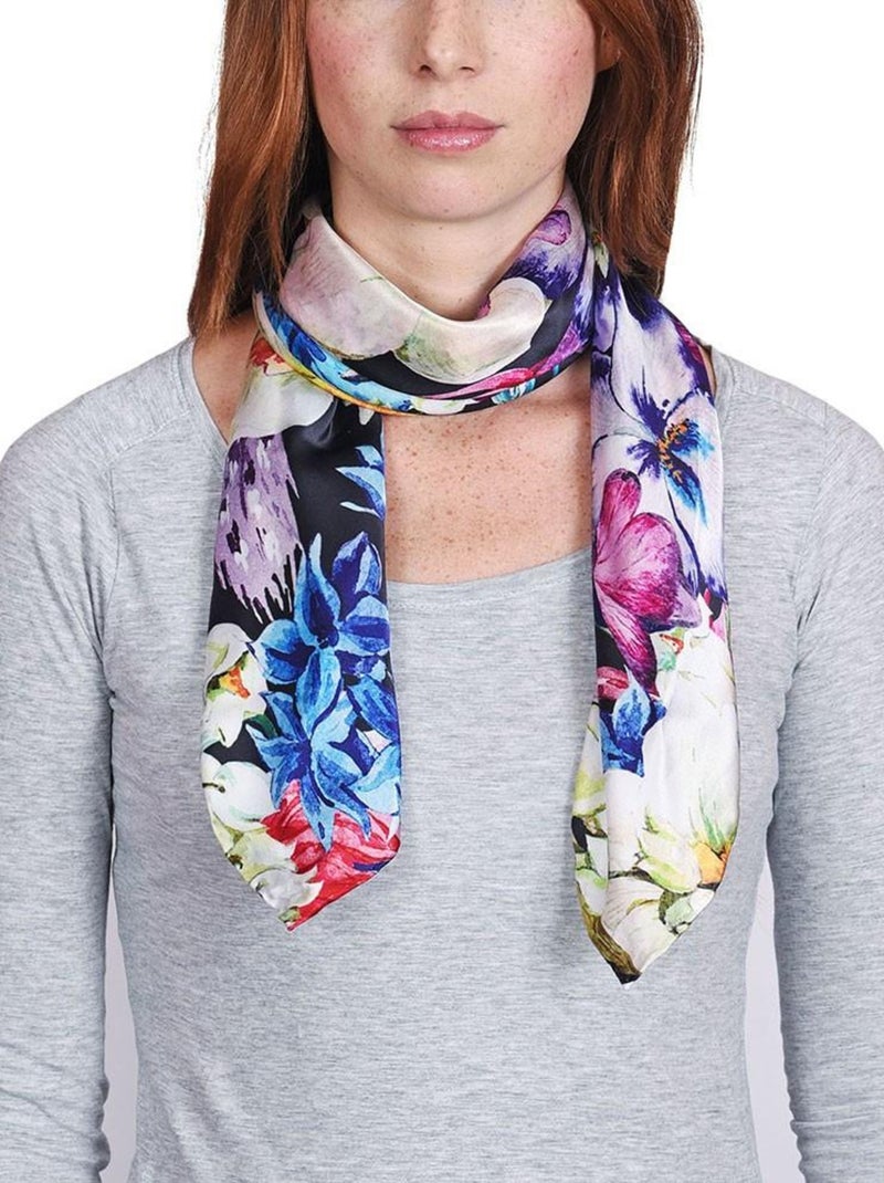 Carré de soie Premium Galia Multicolore - Kiabi