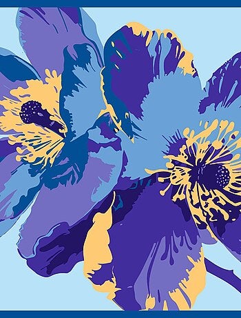 Carré de soie Prémium Iris- 65 x 65 cm