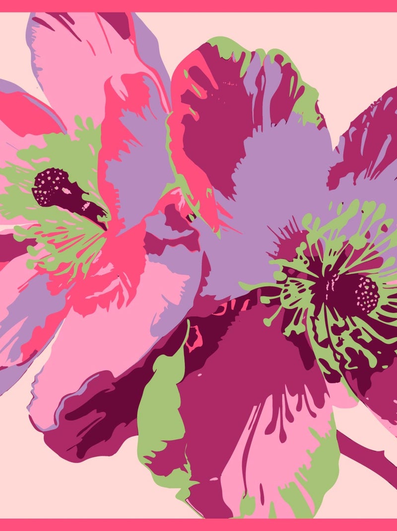 Carré de soie Prémium Iris- 65 x 65 cm Violet - Kiabi