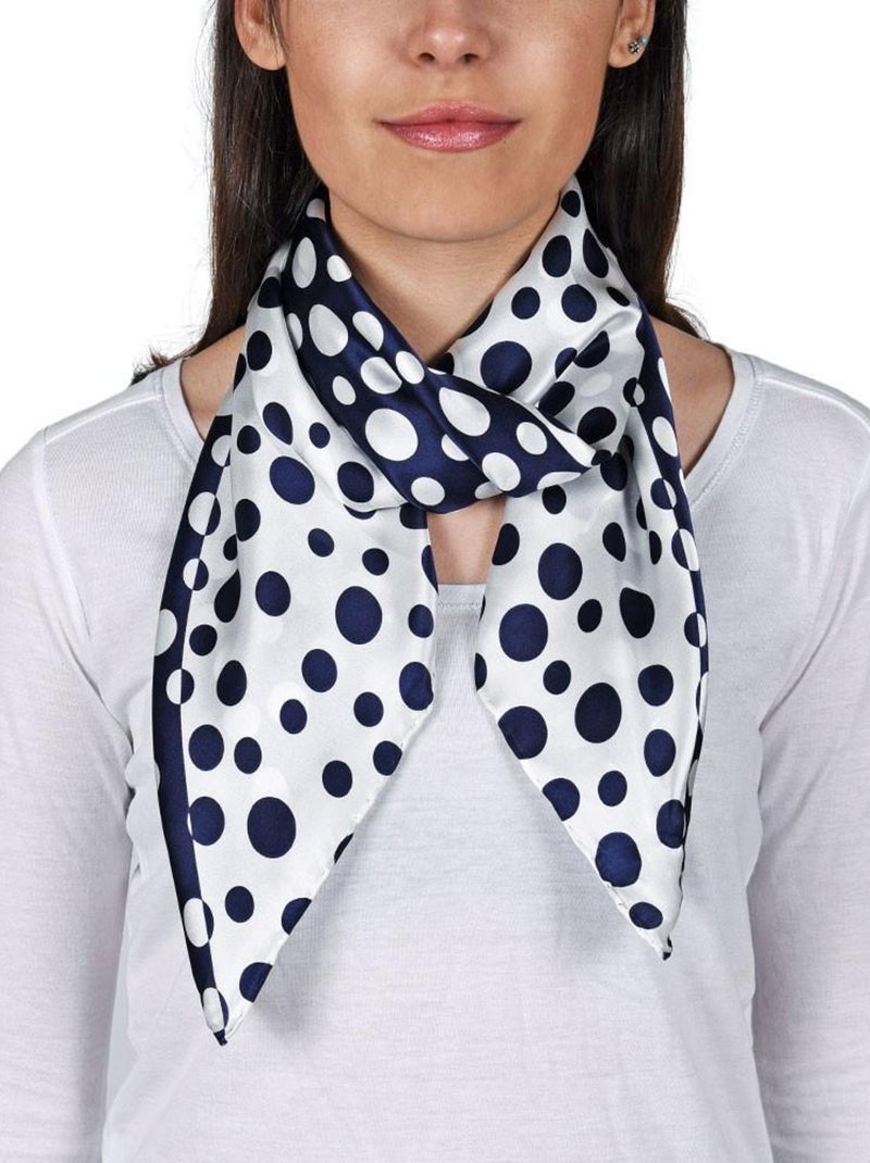 Carré de soie Premium Ofana Bleu marine - Kiabi
