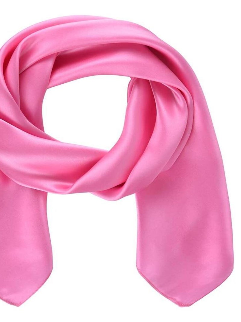 Carré de soie Premium Uni Rose - Kiabi