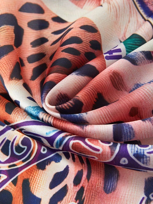 Carré de soie Rainbow Félins - Kiabi