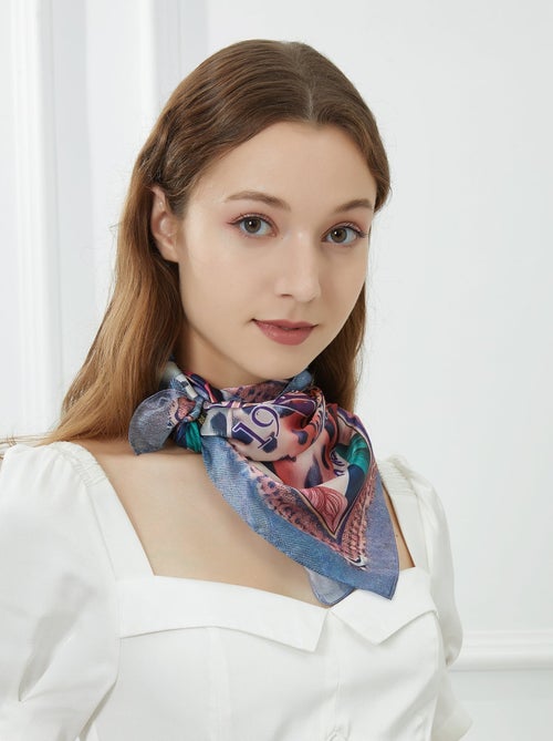 Carré de soie Rainbow Félins - Kiabi