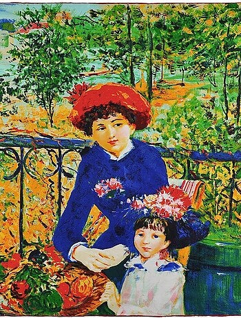 Carré de soie Renoir "Sur la terrasse