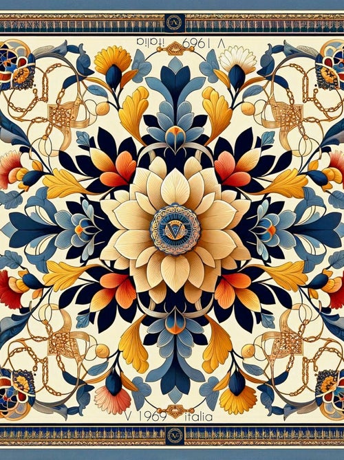 Carré de soie Royal Flowers - Kiabi