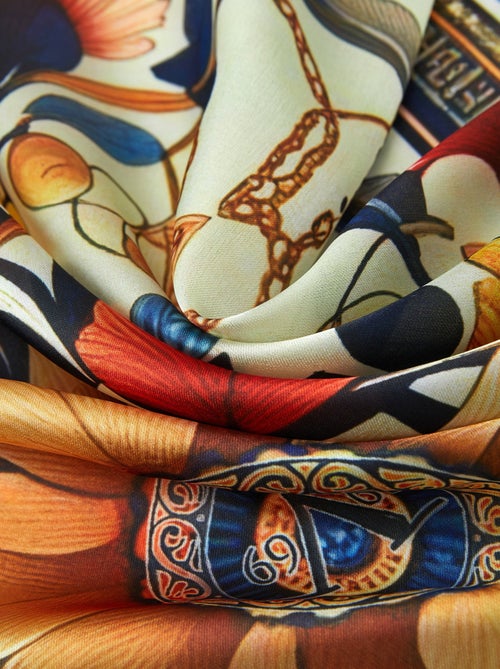 Carré de soie Royal Flowers - Kiabi