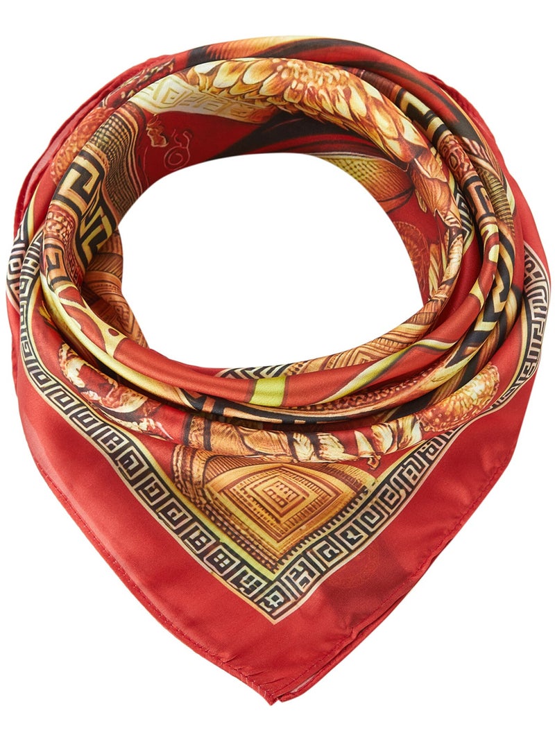 Carré de soie Shield Red Rouge - Kiabi