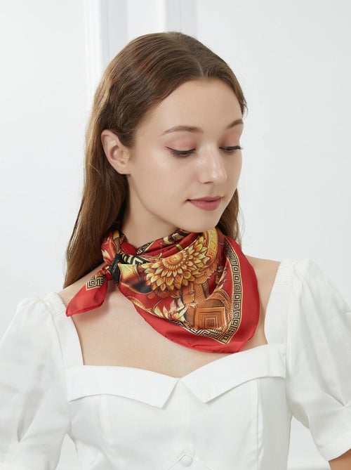 Carré de soie Shield Red - Kiabi
