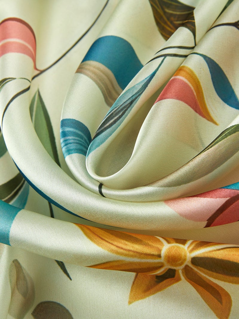 Carré de soie Simple Nature Multicolore - Kiabi