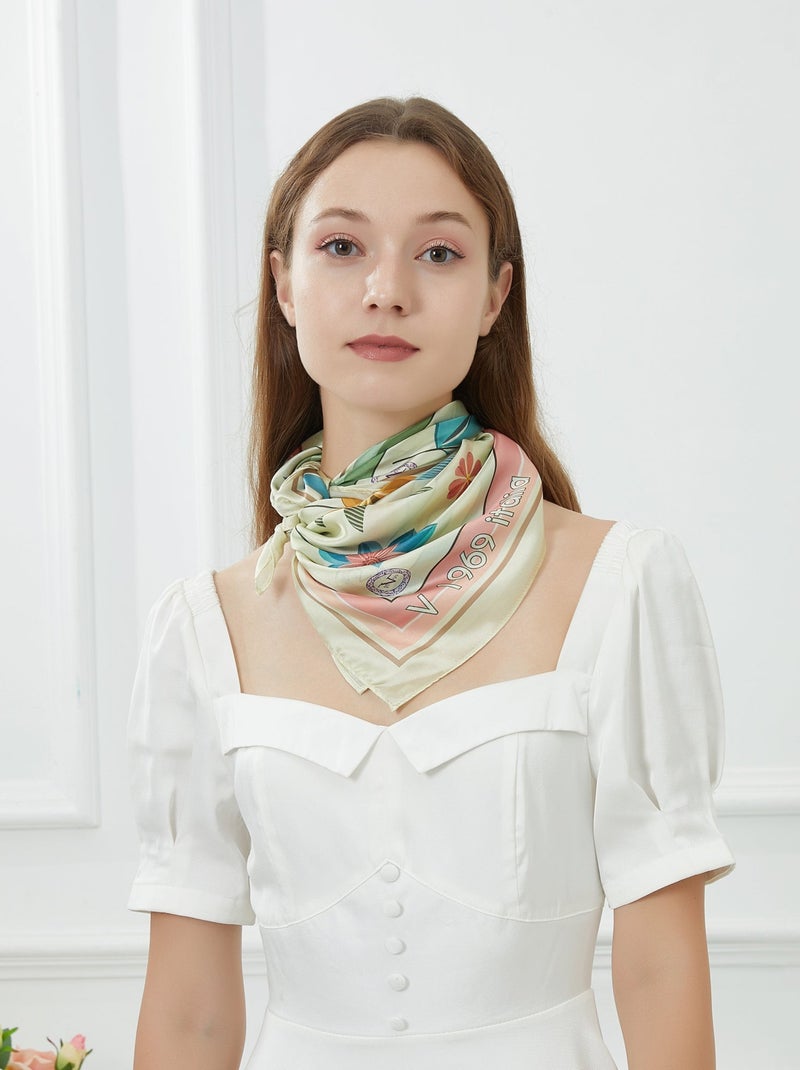 Carré de soie Simple Nature Multicolore - Kiabi