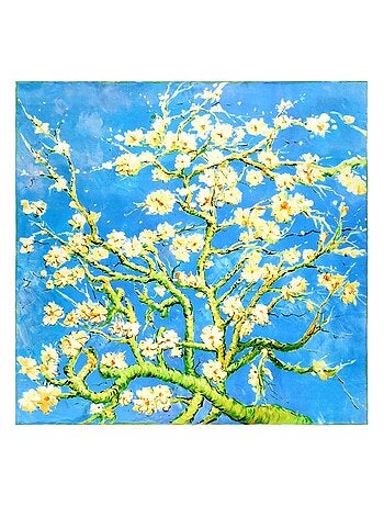 Carré de soie Van Gogh "Amandiers en fleurs" - Kiabi