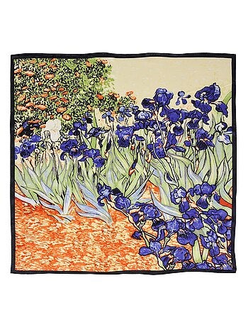 Carré de soie Van Gogh "Iris" - Kiabi
