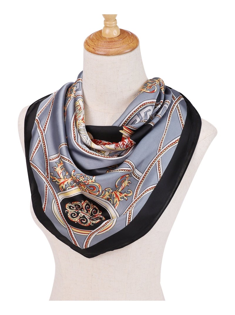 Carré de Soie VKING Gris - Kiabi