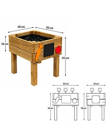 Carré potager bois 26L enfant MARGUERITE