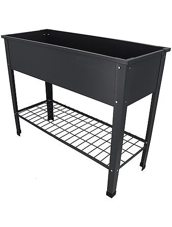Carré potager en métal anthracite