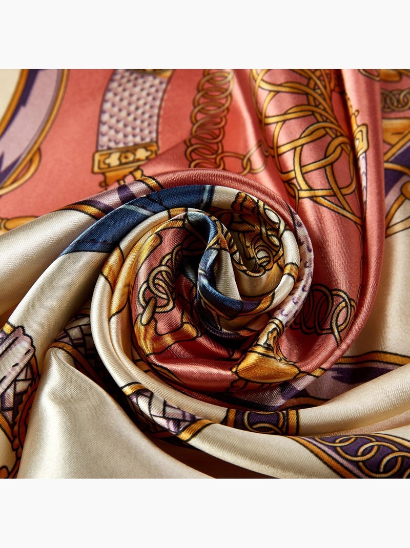 Carré Soie Belt Rose - Kiabi