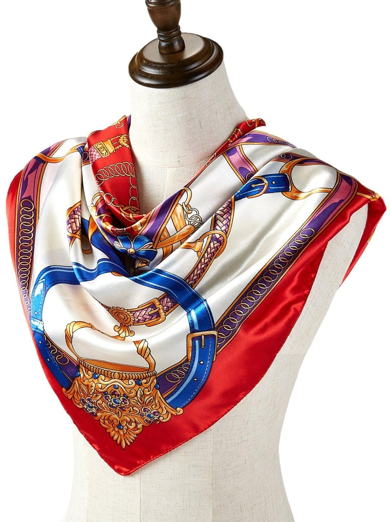Carré Soie Belt Rouge - Kiabi