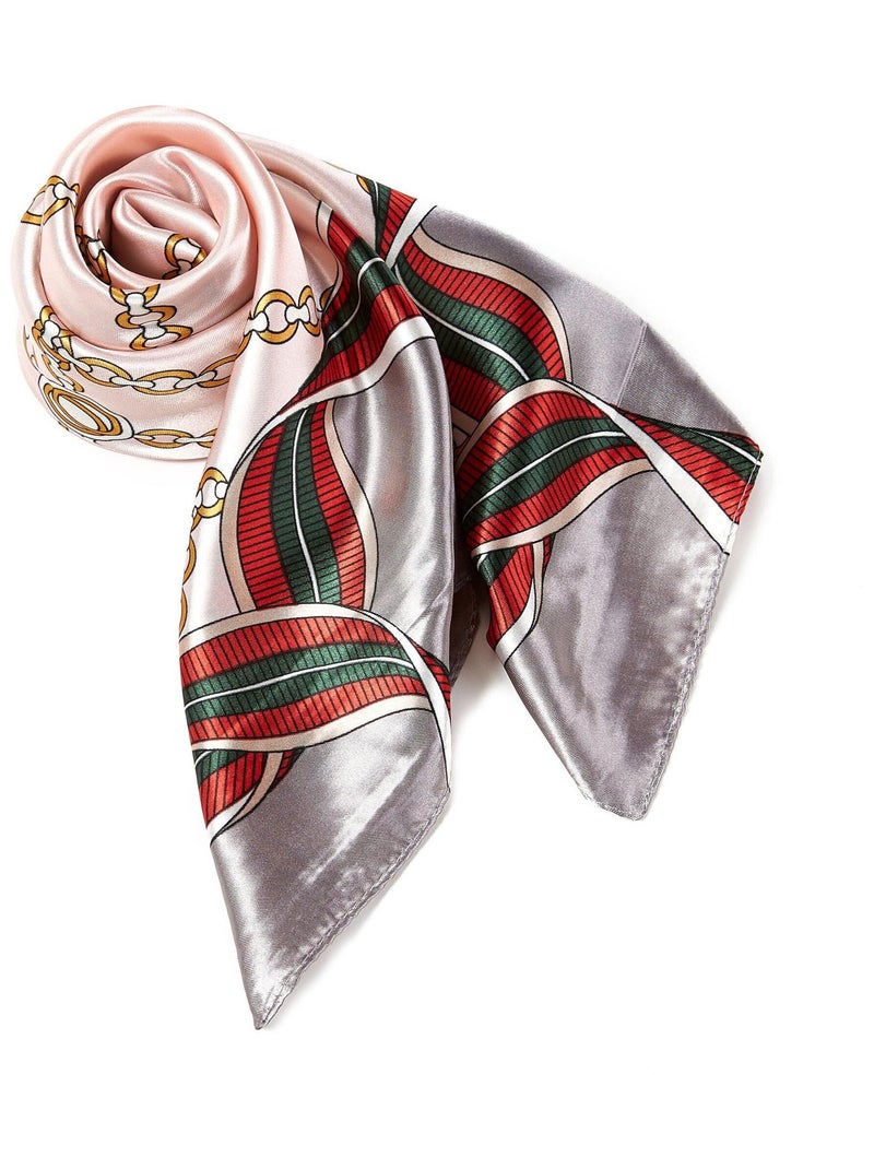 Carré Soie Chain Rose - Kiabi
