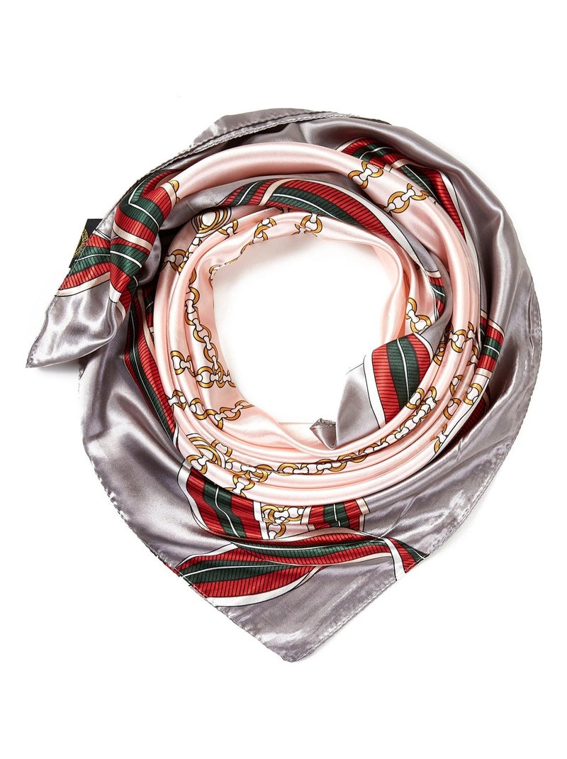 Carré Soie Chain Rose - Kiabi