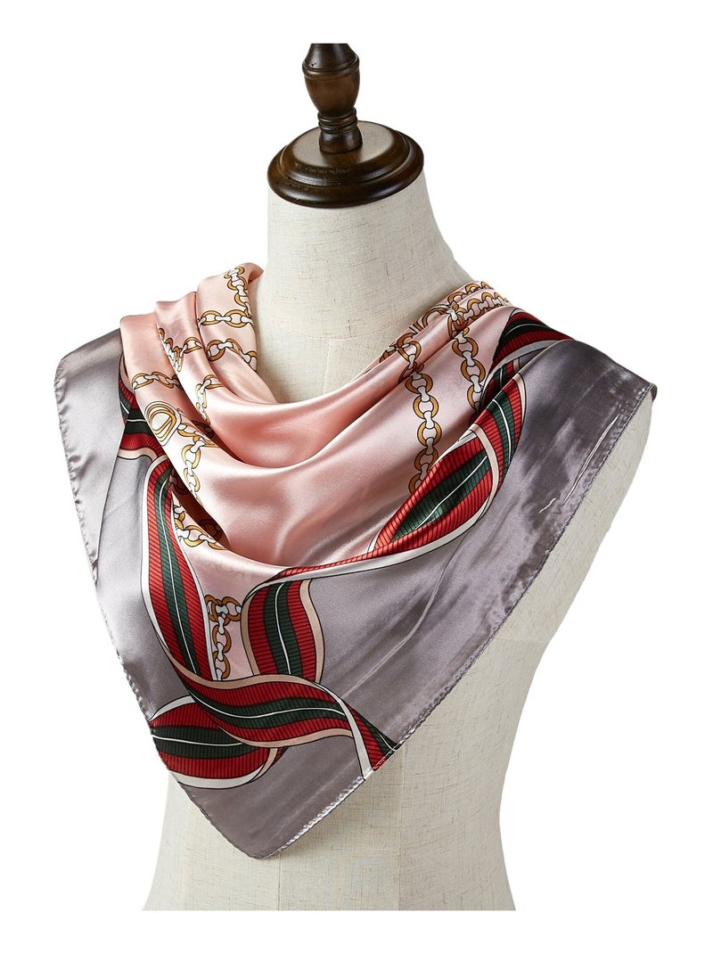 Carré Soie Chain Rose - Kiabi