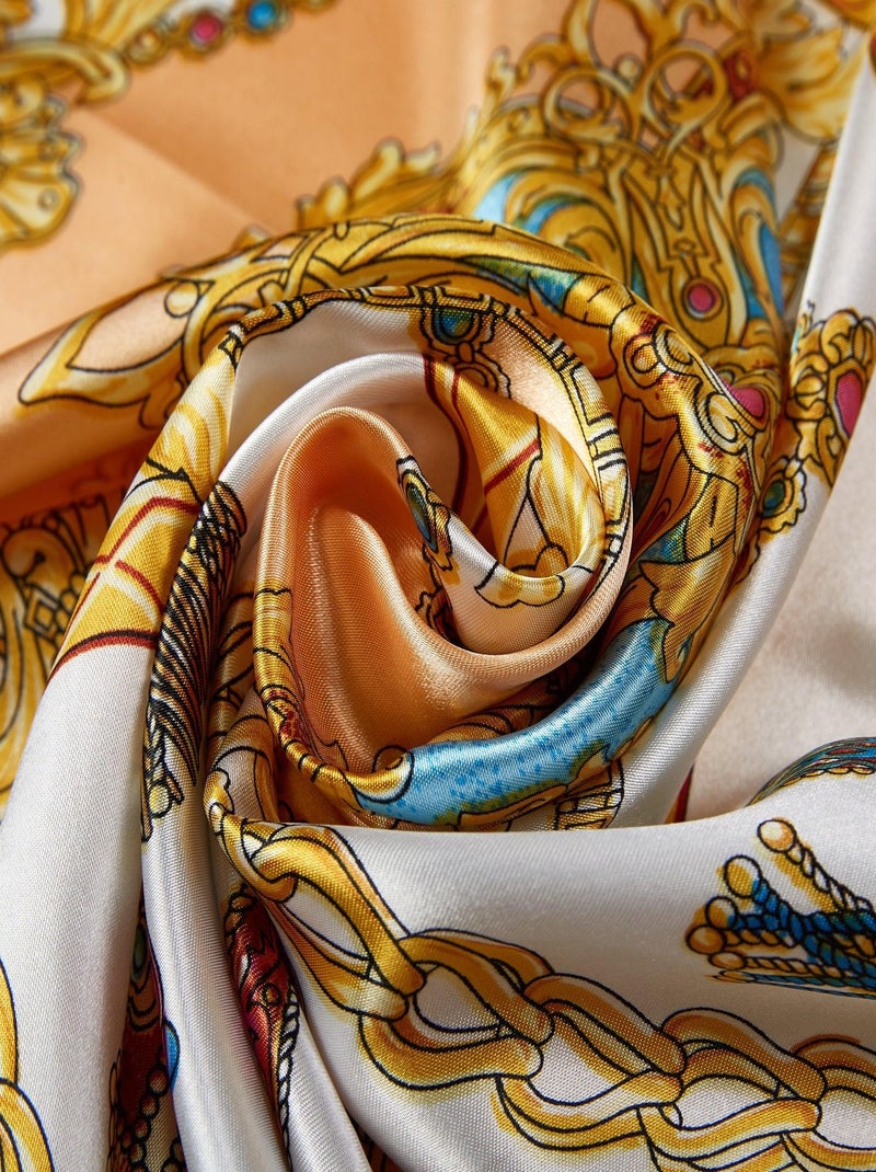 Carré Soie Saddle Rose - Kiabi