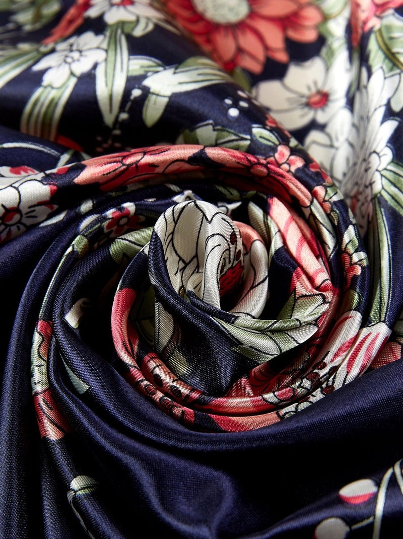 Carré Soie Treeflow Bleu marine - Kiabi