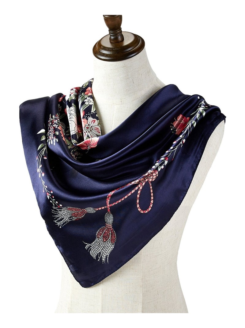 Carré Soie Treeflow Bleu marine - Kiabi