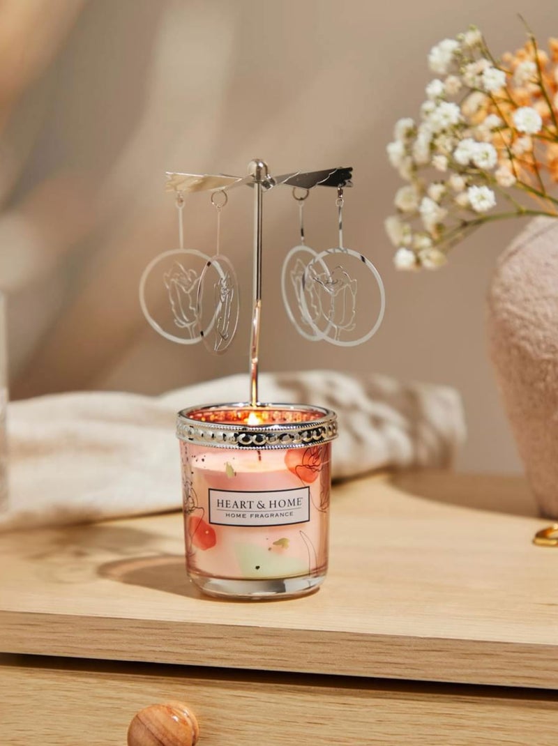 Carrousel avec bougie parfumée senteur amour 18 cm Blanc - Kiabi