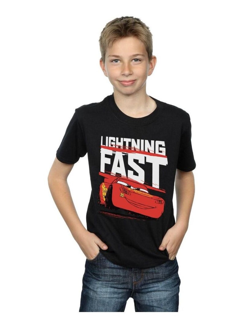 Cars - T-shirt LIGHTNING FAST Noir - Kiabi