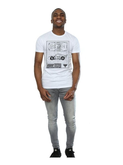 Cars - T-shirt motif Flash McQueen motif/style plan - Kiabi