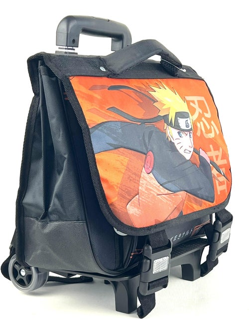 Cartable 2 soufflets à roulettes Naruto - Kiabi
