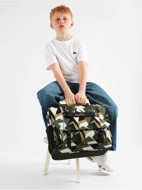 Cartable 3 Compartiments Cameleon Polyester Recycle - Kiabi