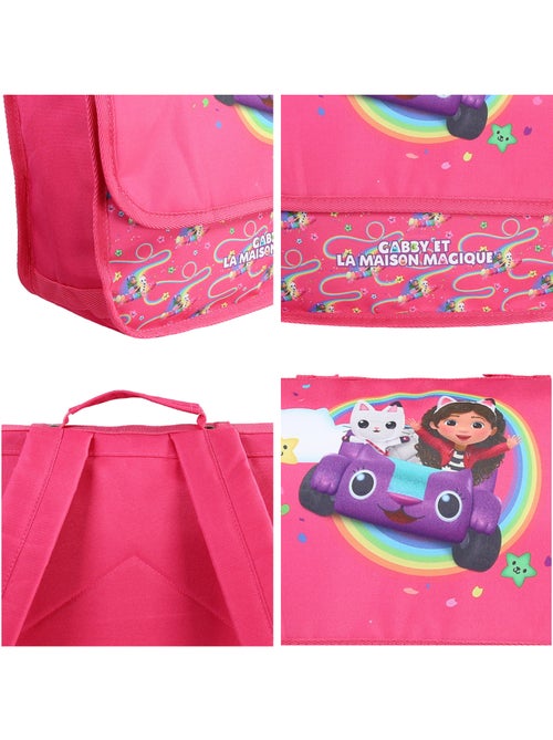 Cartable 32cm Gabby et La Maison Magique rose - Bagtrotter - Kiabi