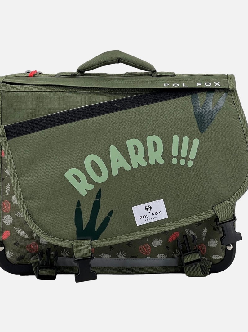Cartable 35 cm POL FOX DINO Kaki - Kiabi