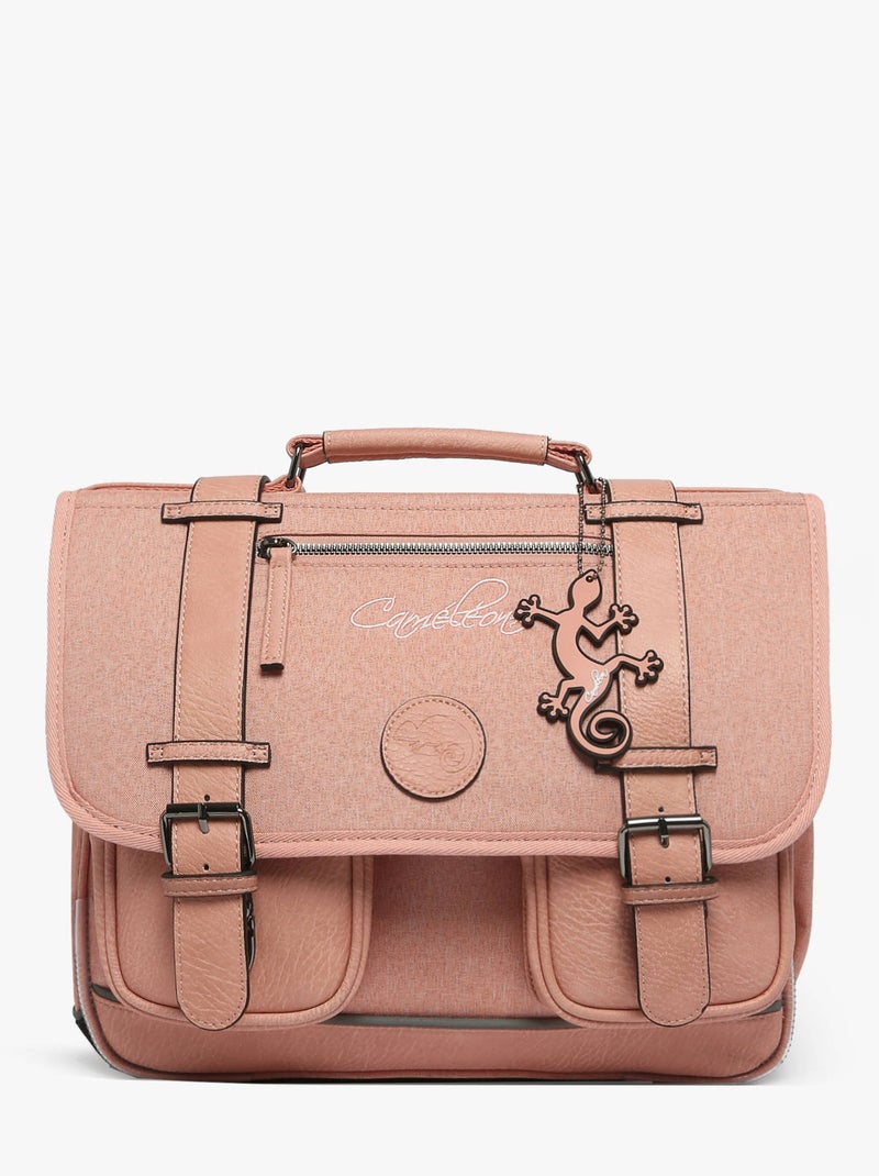 Cartable 35cm Caméléon Vintage Color avec 2 compartiments - CP Rose parme - Kiabi