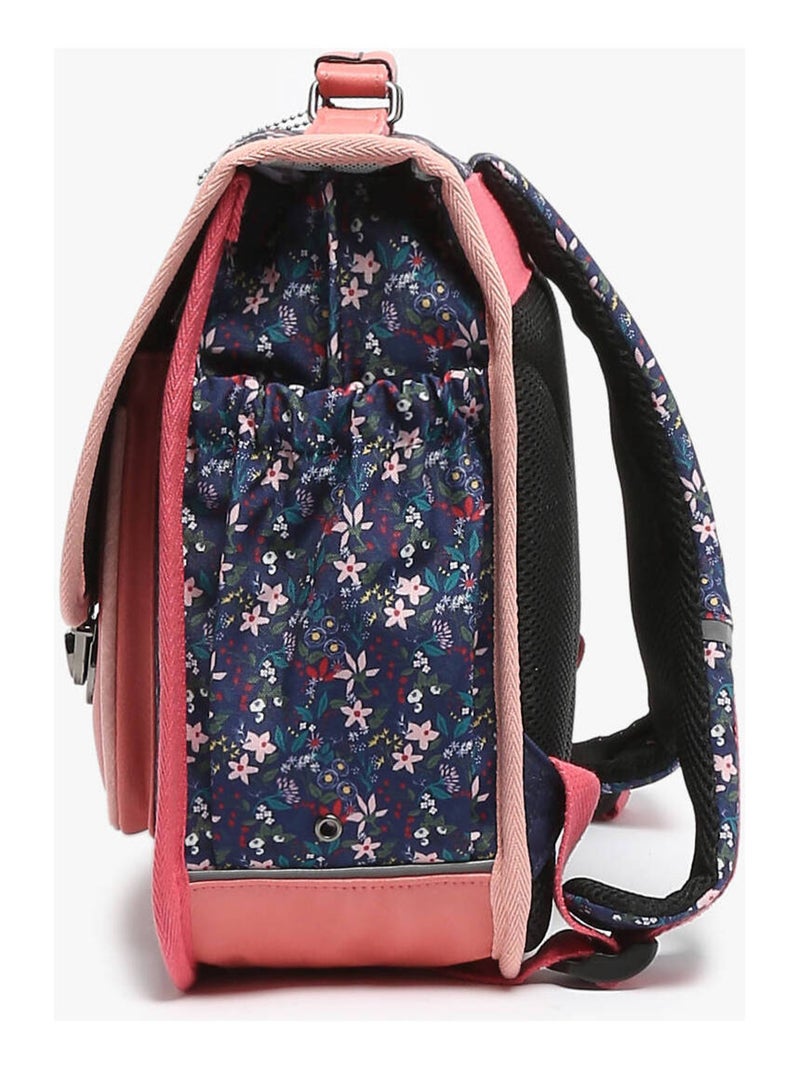 Cartable 35cm Retro Caméléon 2 compartiments - CP Bleu Rose clair - Kiabi