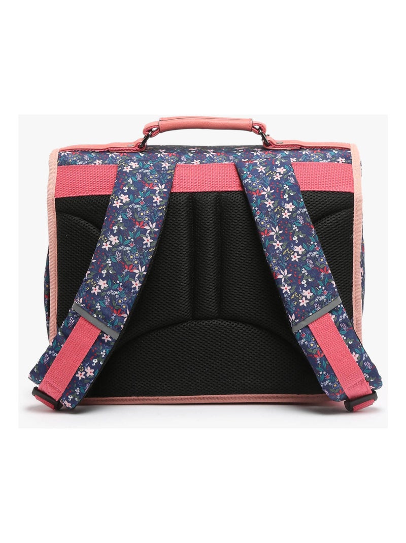 Cartable 35cm Retro Caméléon 2 compartiments - CP Bleu Rose clair - Kiabi