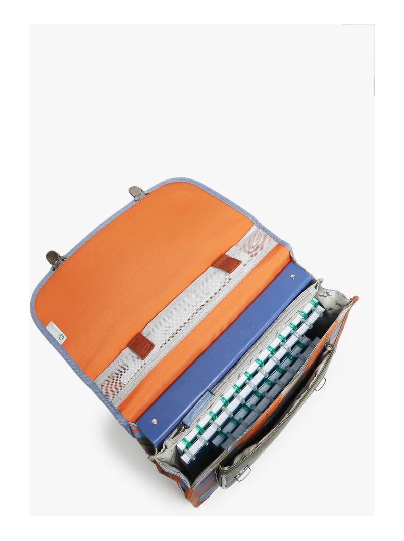 Cartable 35cm Retro Caméléon 2 compartiments - CP Orange - Kiabi