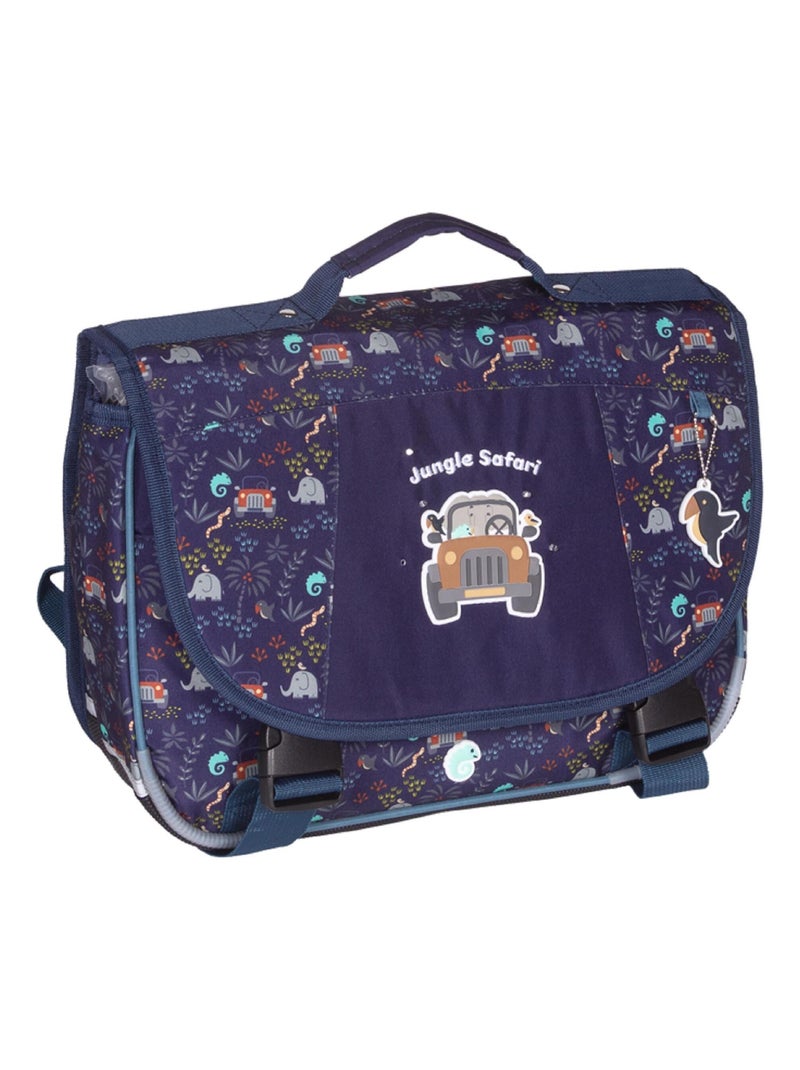 CARTABLE 36 CM 2 COMP. KIP JUNGLE Bleu marine - Kiabi