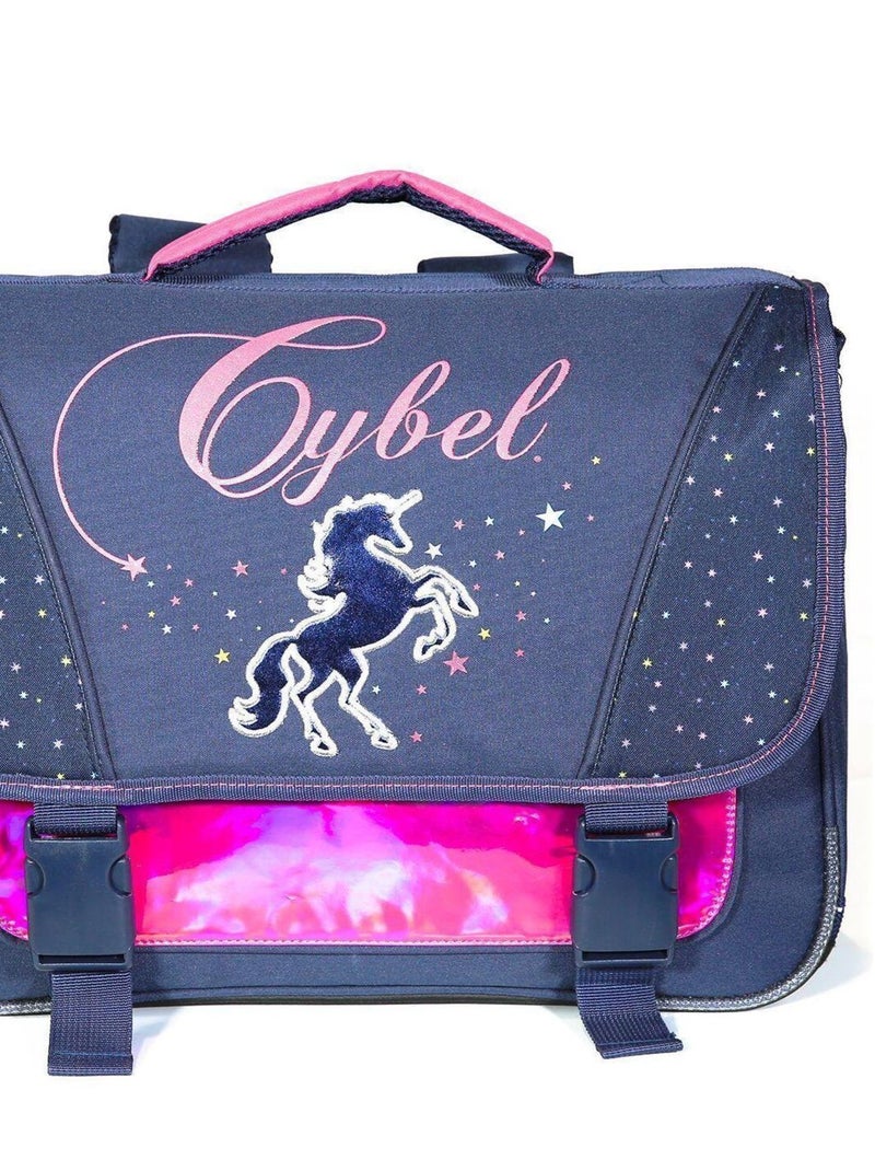 Cartable 38 cm Cybel Cheval / Licorne Marine et Rose Bagtrotter Bleu - Kiabi
