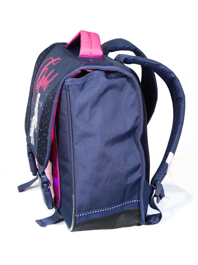 Cartable 38 cm Cybel Cheval / Licorne Marine et Rose Bagtrotter Bleu - Kiabi