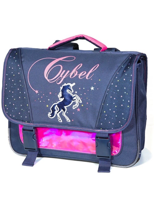Cartable 38 cm Cybel Cheval / Licorne Marine et Rose Bagtrotter - Kiabi