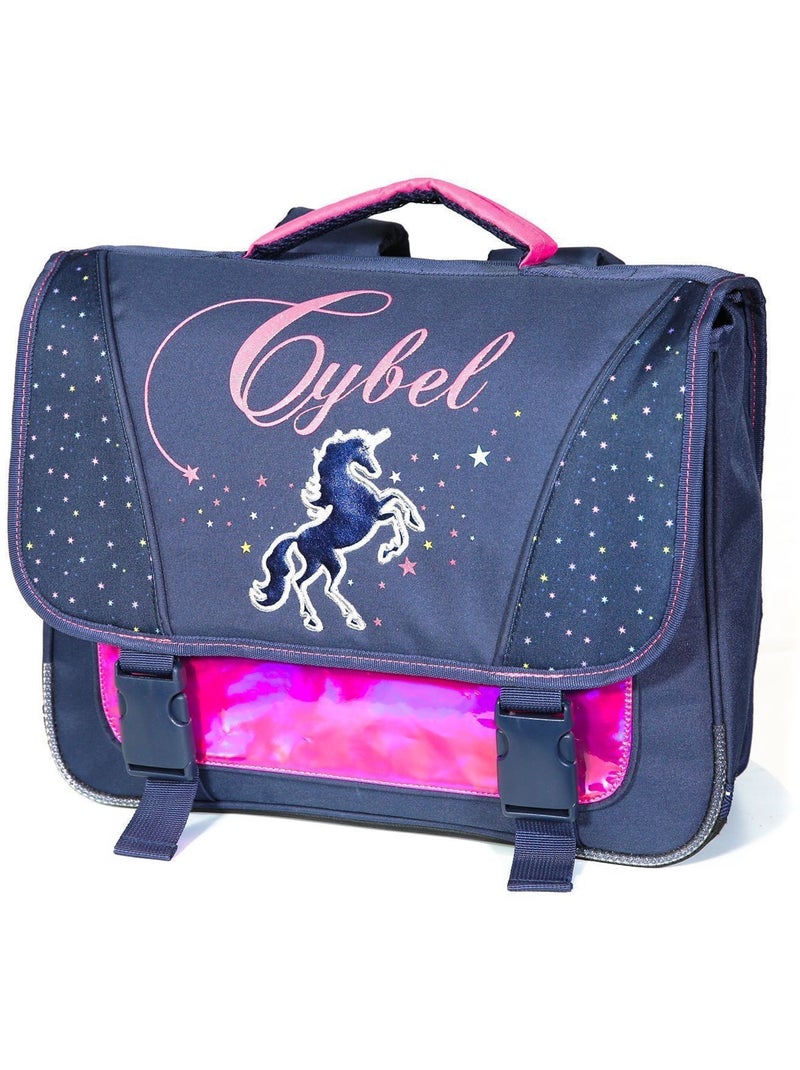 Cartable 38 cm Cybel Cheval / Licorne Marine et Rose Bagtrotter Bleu - Kiabi
