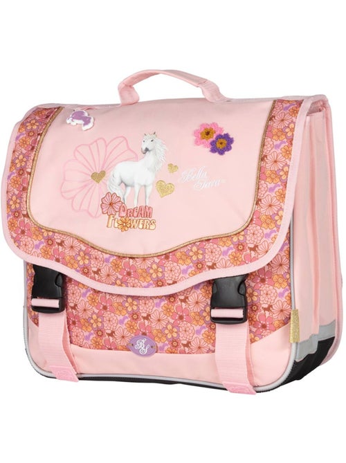 Cartable 38 cm Dream and Flowers - 2 compartiments à fermeture éclair - Kiabi