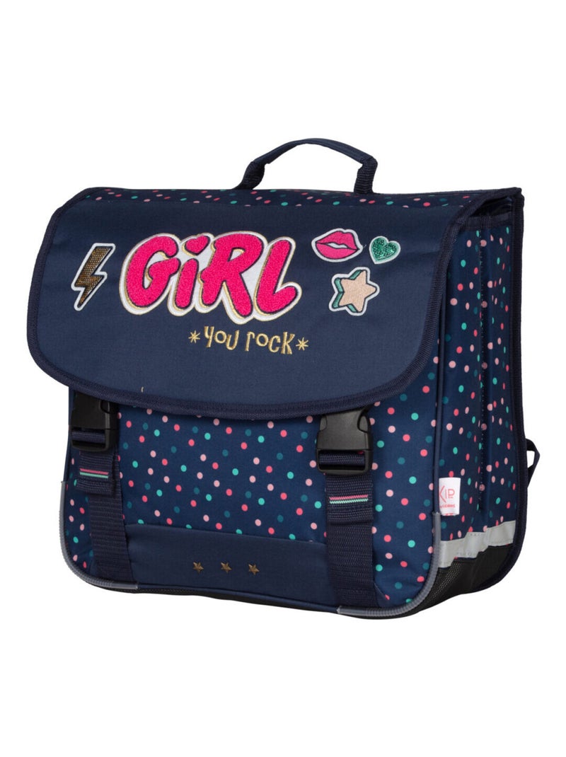 Cartable 38 cm fille KIP Girl You Rock Marine/Multicolore - Kiabi